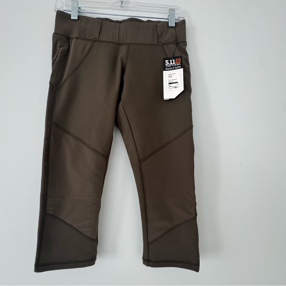 NWT 5.11 Tactical Raven Range Capri Leggings Womens XS Tundra Brown 64409 Camp